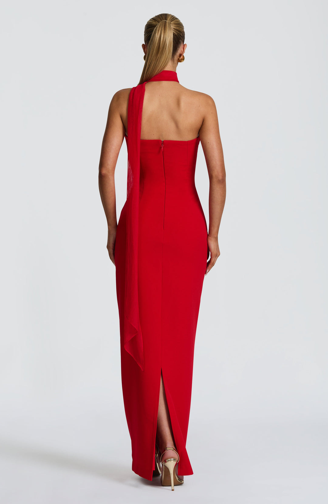 Miravieve Maxi Dress in Red by Clandour, product photo 4