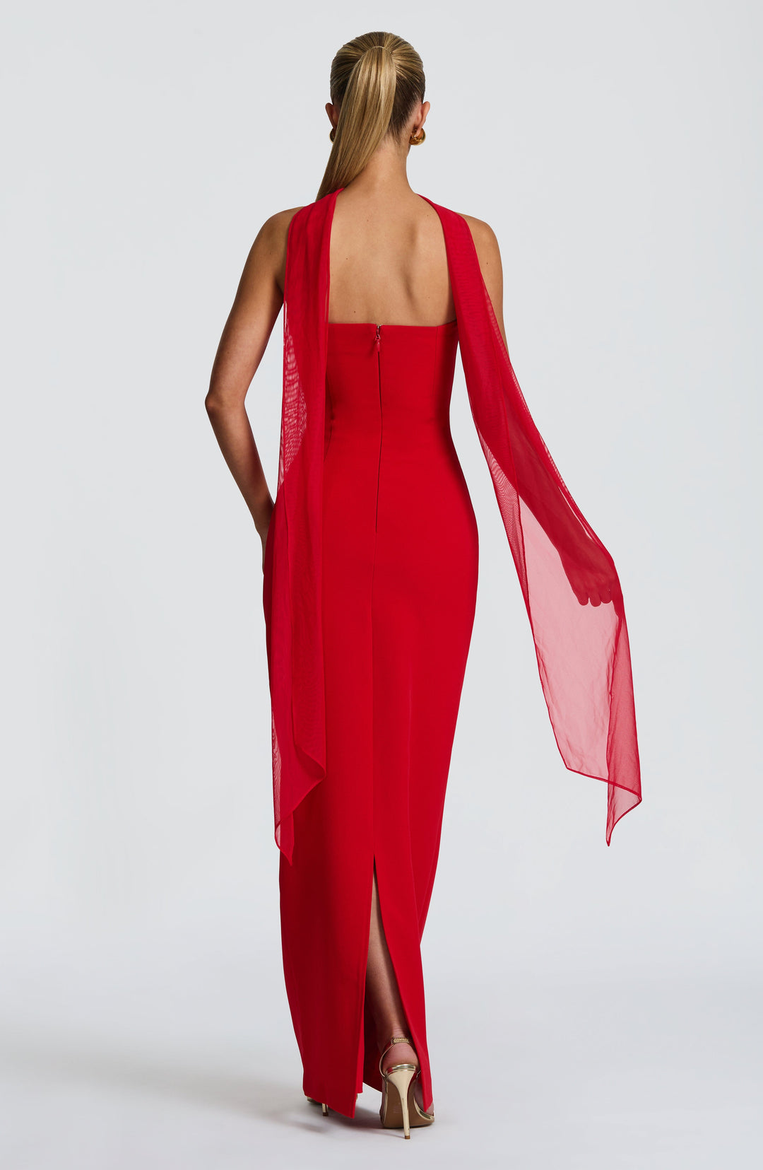 Miravieve Maxi Dress in Red by Clandour, product photo 7