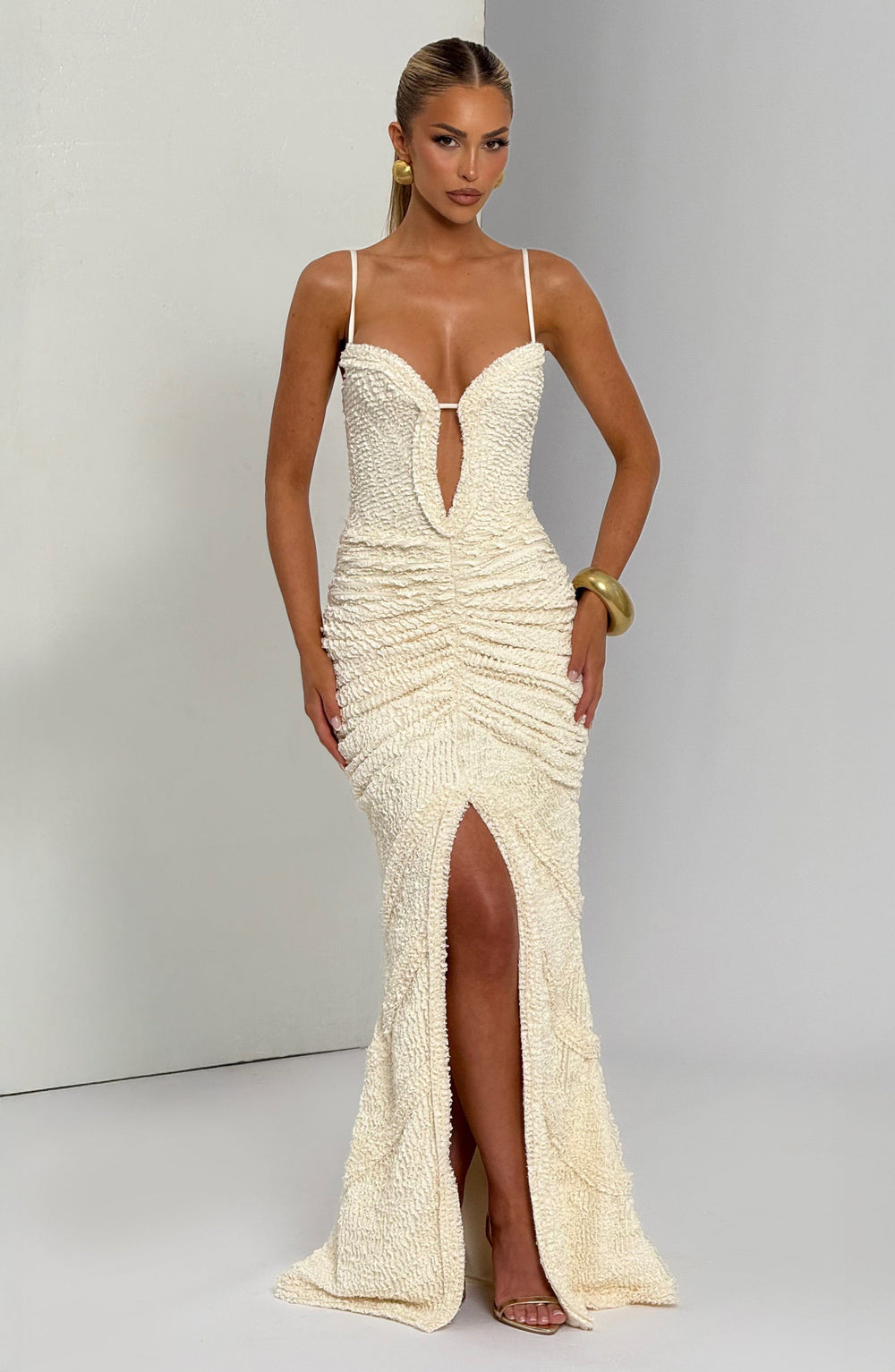 Nolaella Maxi Dress in Ivory by Clandour, product photo 2