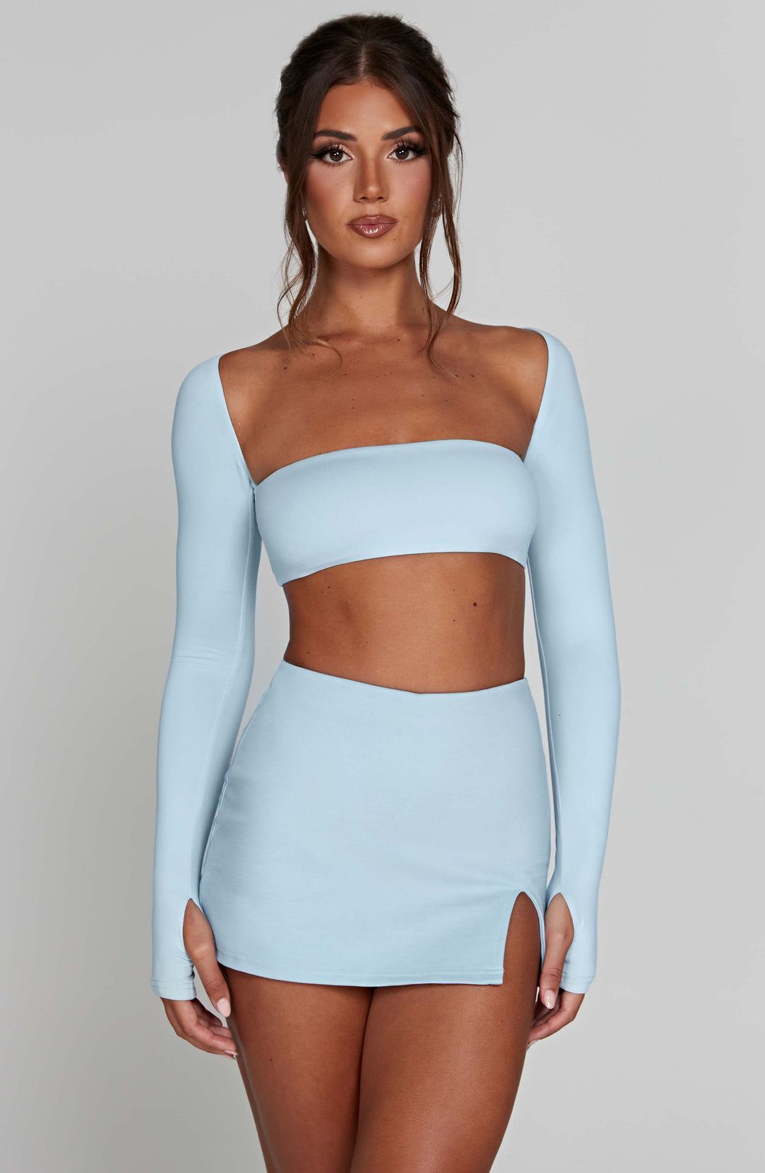 Nolaena Top in Baby Blue by Clandour, product photo 5