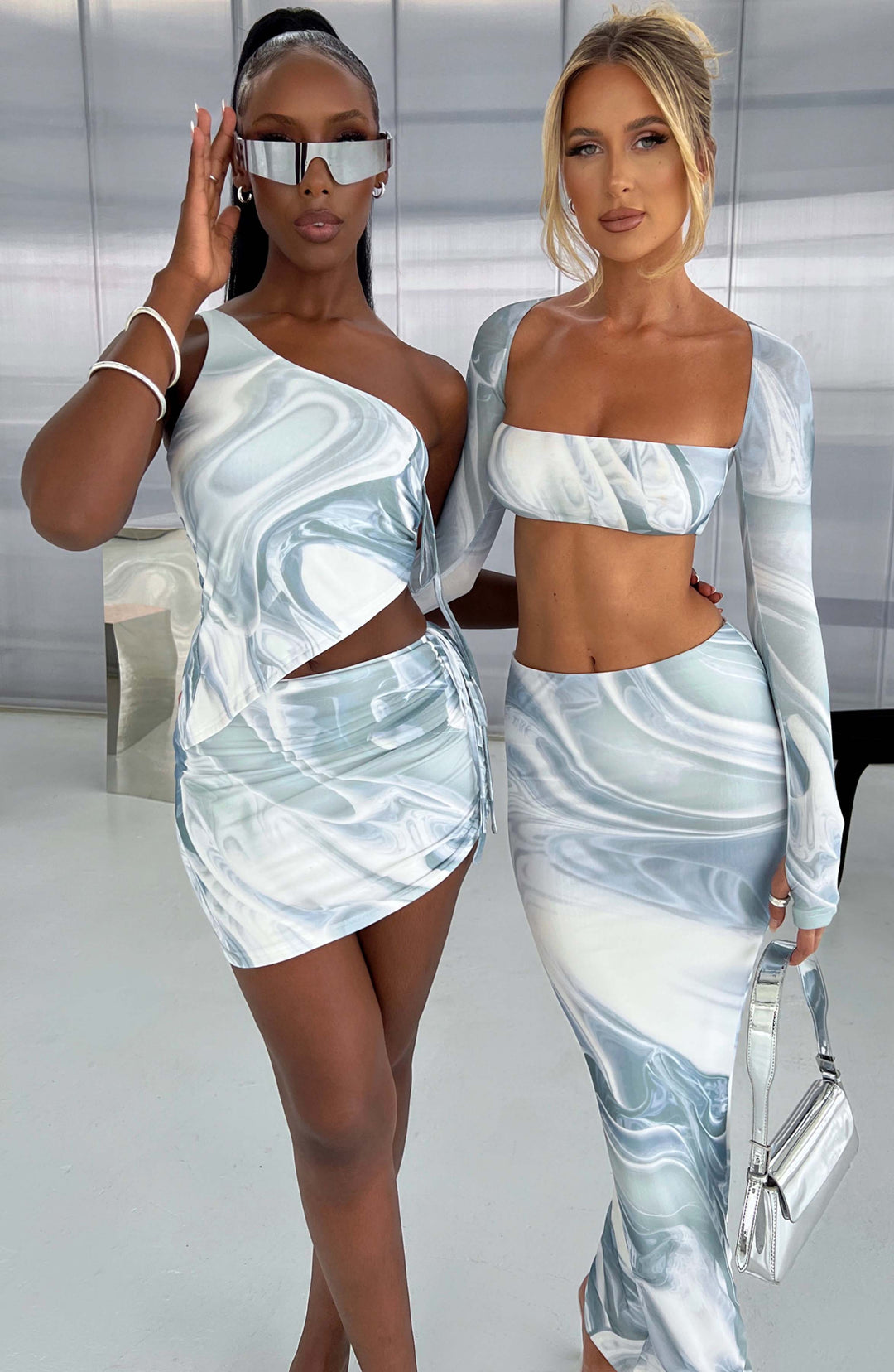 Nolaena Top in Grey Haze Print by Clandour, product photo 11