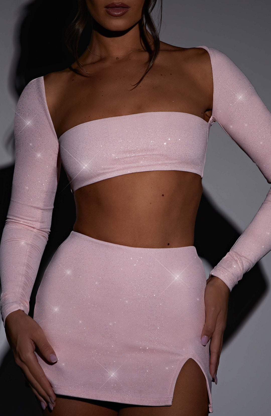 Nolaena Top in Pink Sparkle by Clandour, product photo 2