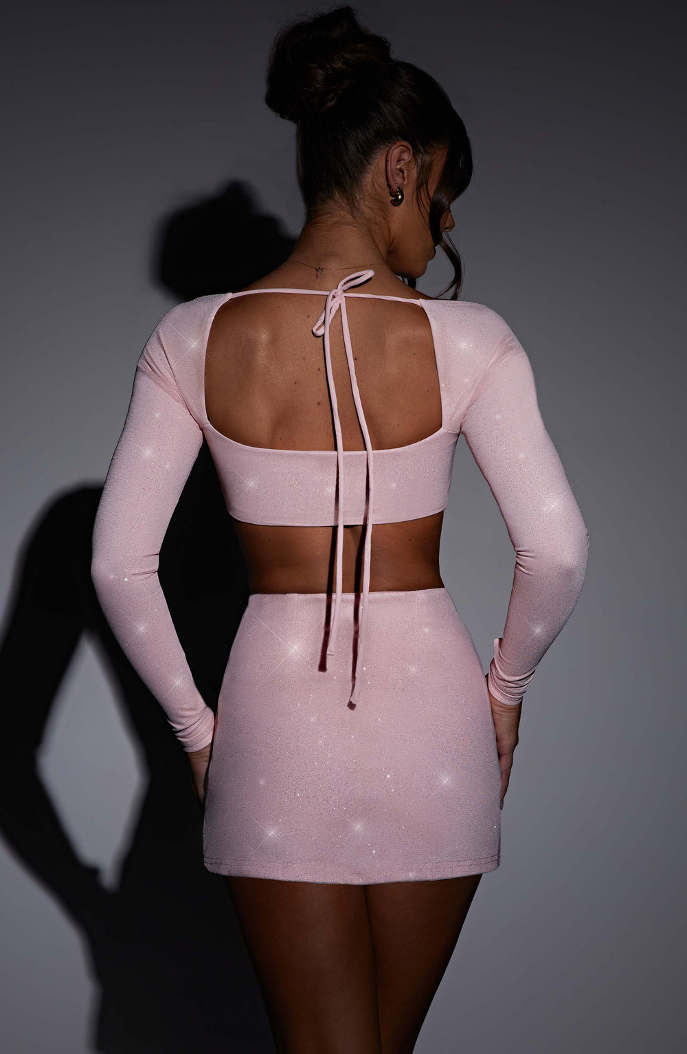 Nolaena Top in Pink Sparkle by Clandour, product photo 3