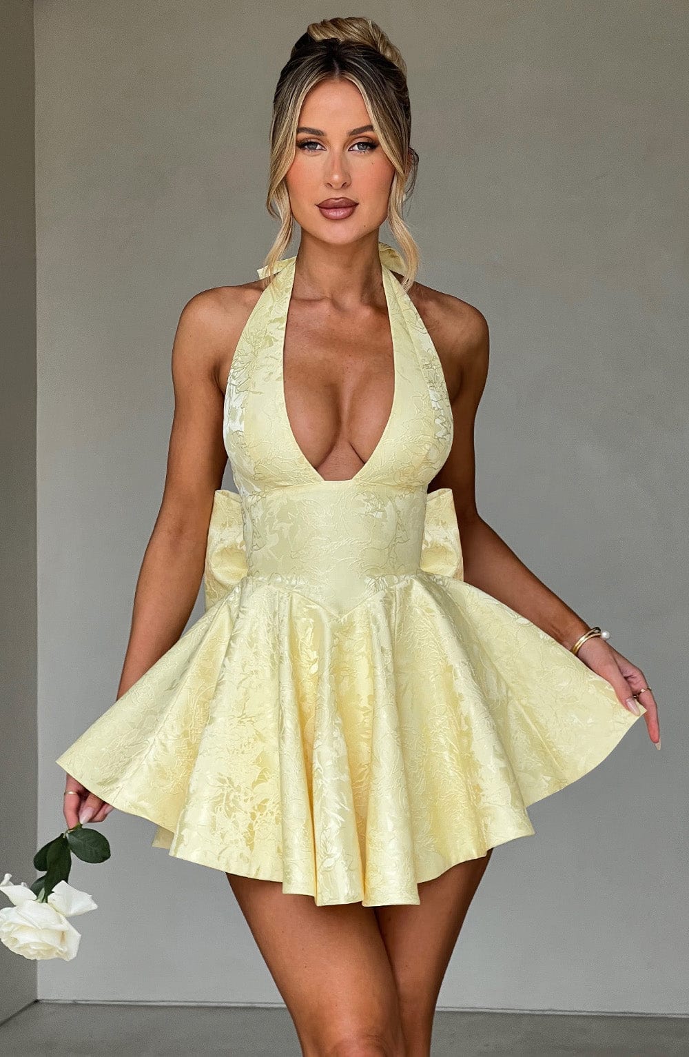 Nolaessa Playsuit in Lemon by Clandour, product photo 1