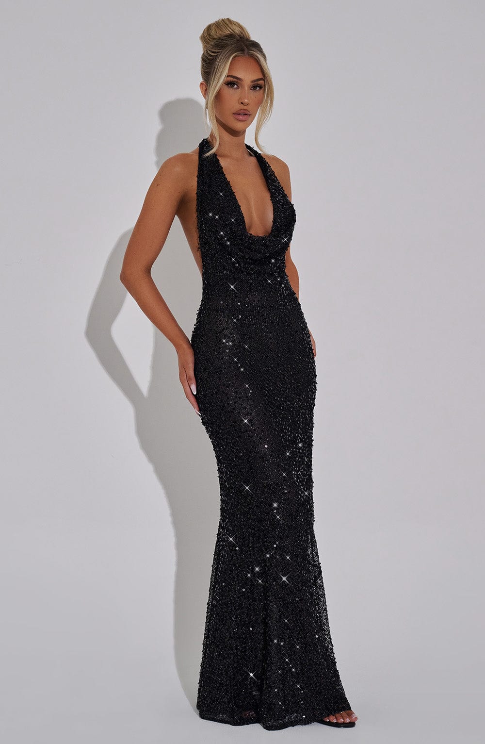 Nolaina Maxi Dress in Black Lined by Clandour, product photo 6