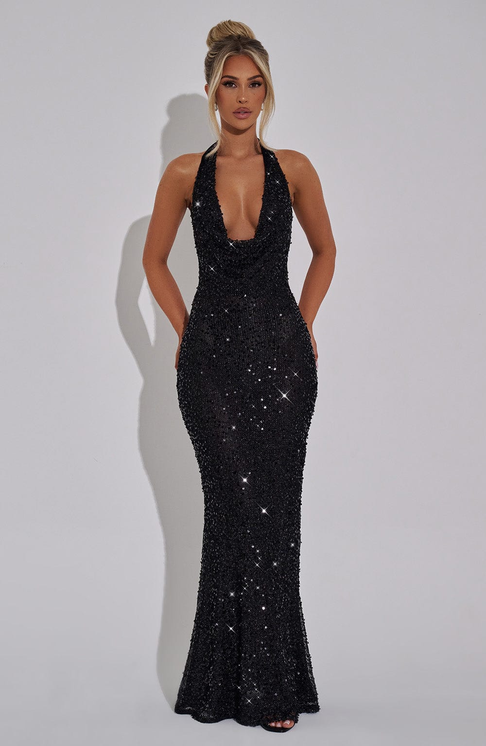 Nolaina Maxi Dress in Black Lined by Clandour, product photo 8