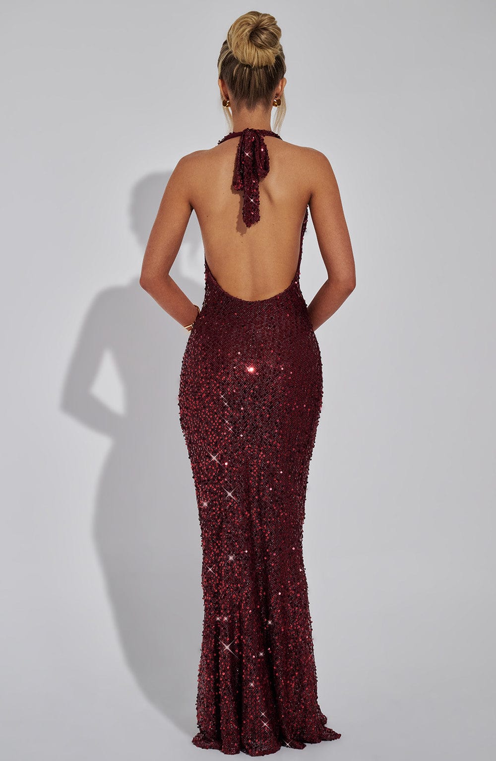 Nolaina Maxi Dress in Wine Lined by Clandour, product photo 5
