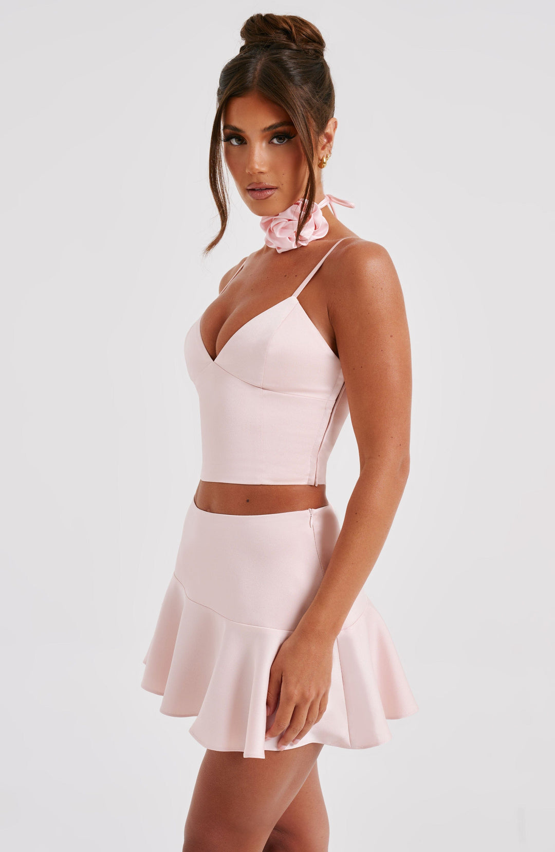 Nolaise Mini Skirt in Blush by Clandour, product photo 5