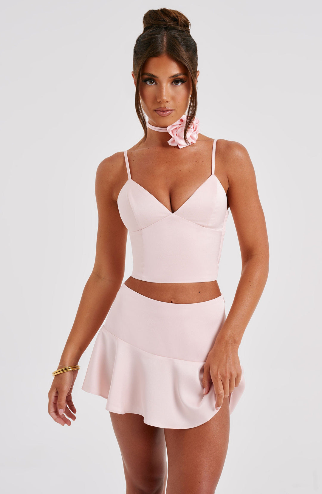 Nolaise Mini Skirt in Blush by Clandour, product photo 9