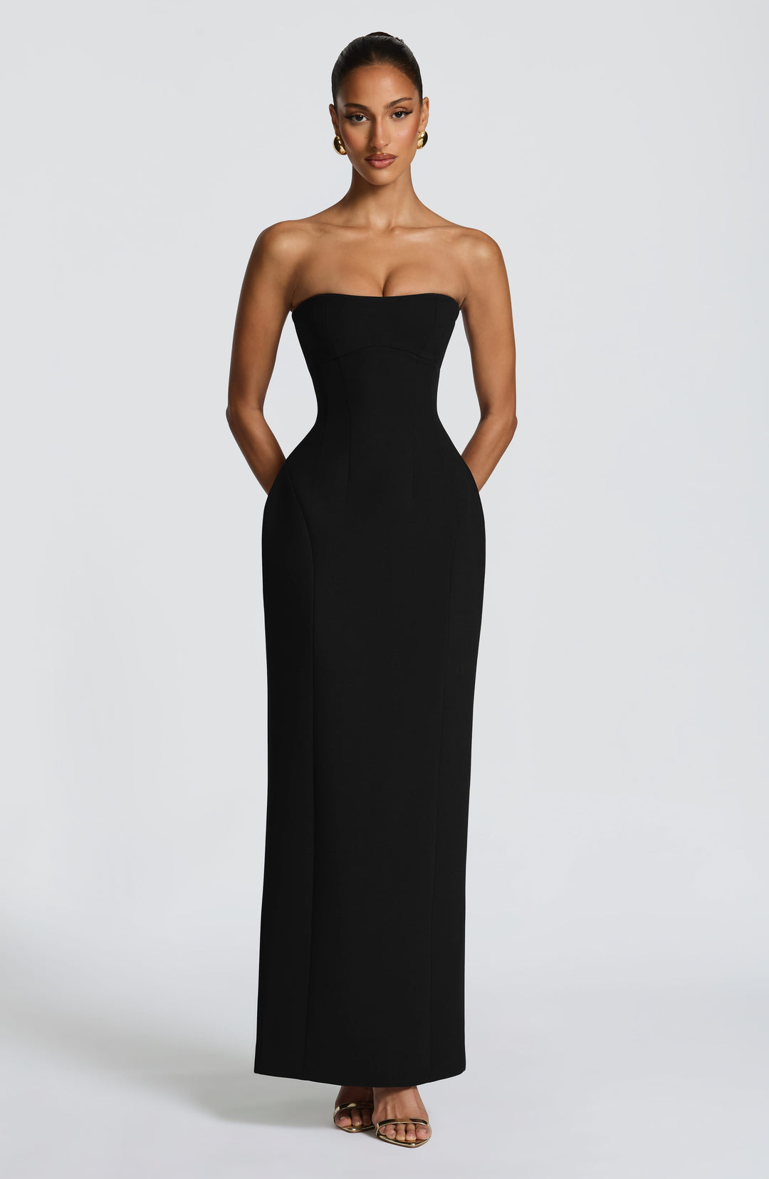 Nolalise Maxi Dress in Black by Clandour, product photo 1