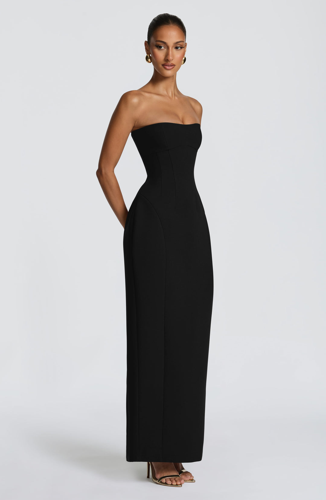 Nolalise Maxi Dress in Black by Clandour, product photo 3