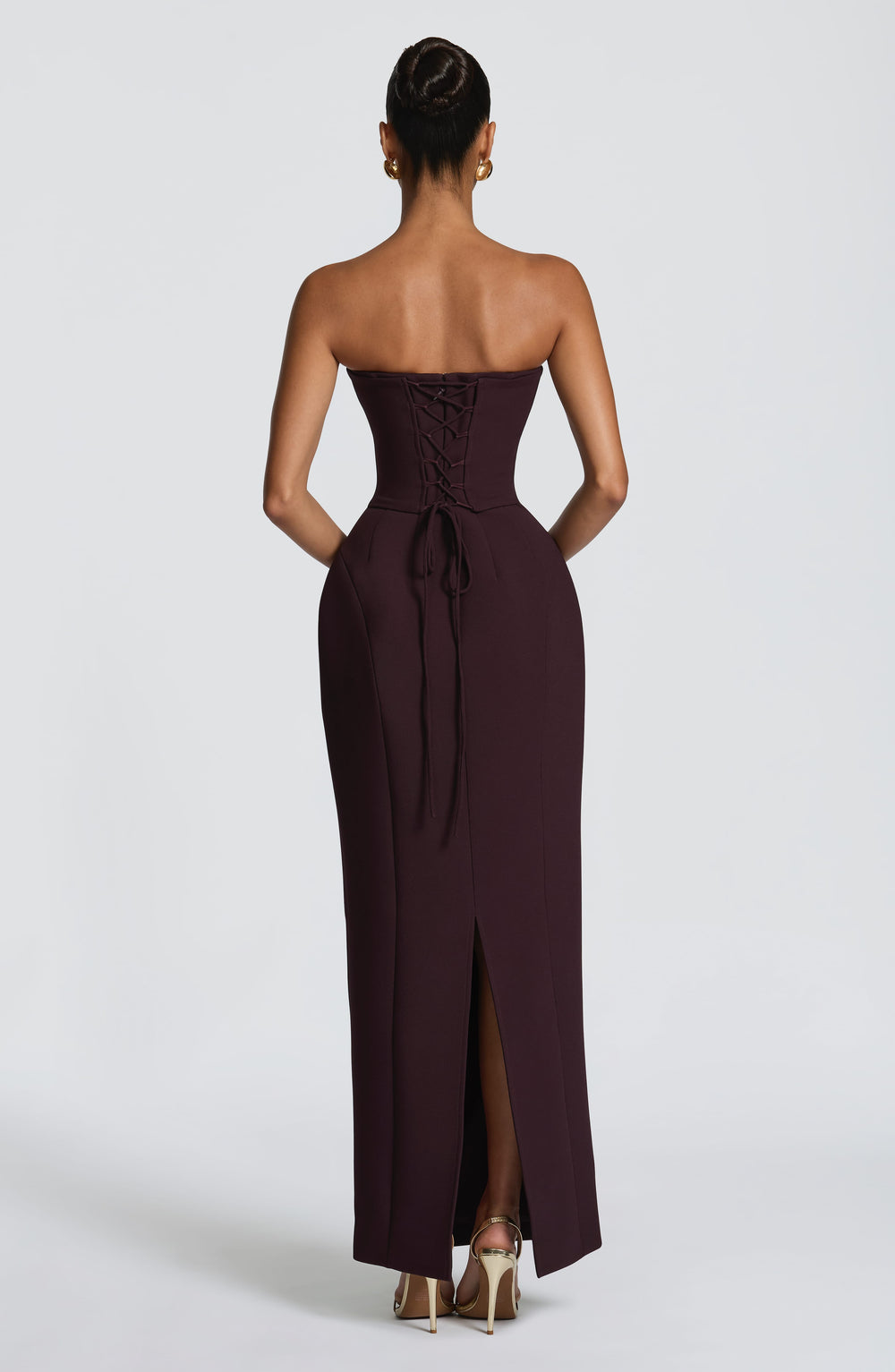 Nolalise Maxi Dress in Plum by Clandour, product photo 2