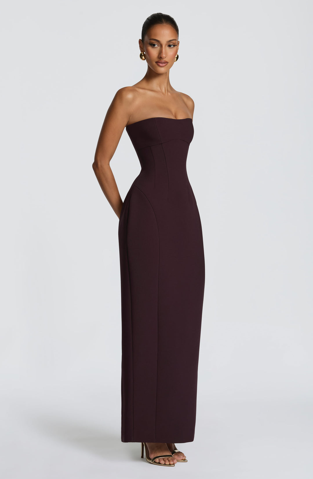 Nolalise Maxi Dress in Plum by Clandour, product photo 6