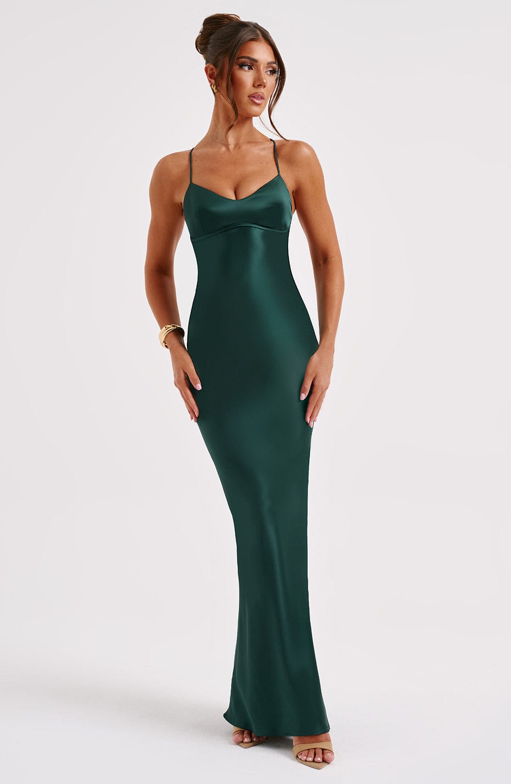 Nolamira Maxi Dress in Emerald by Clandour, product photo 6
