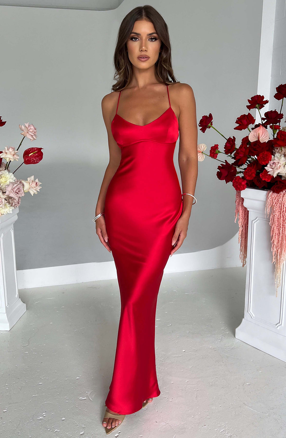 Nolamira Maxi Dress in Red by Clandour, product photo 1