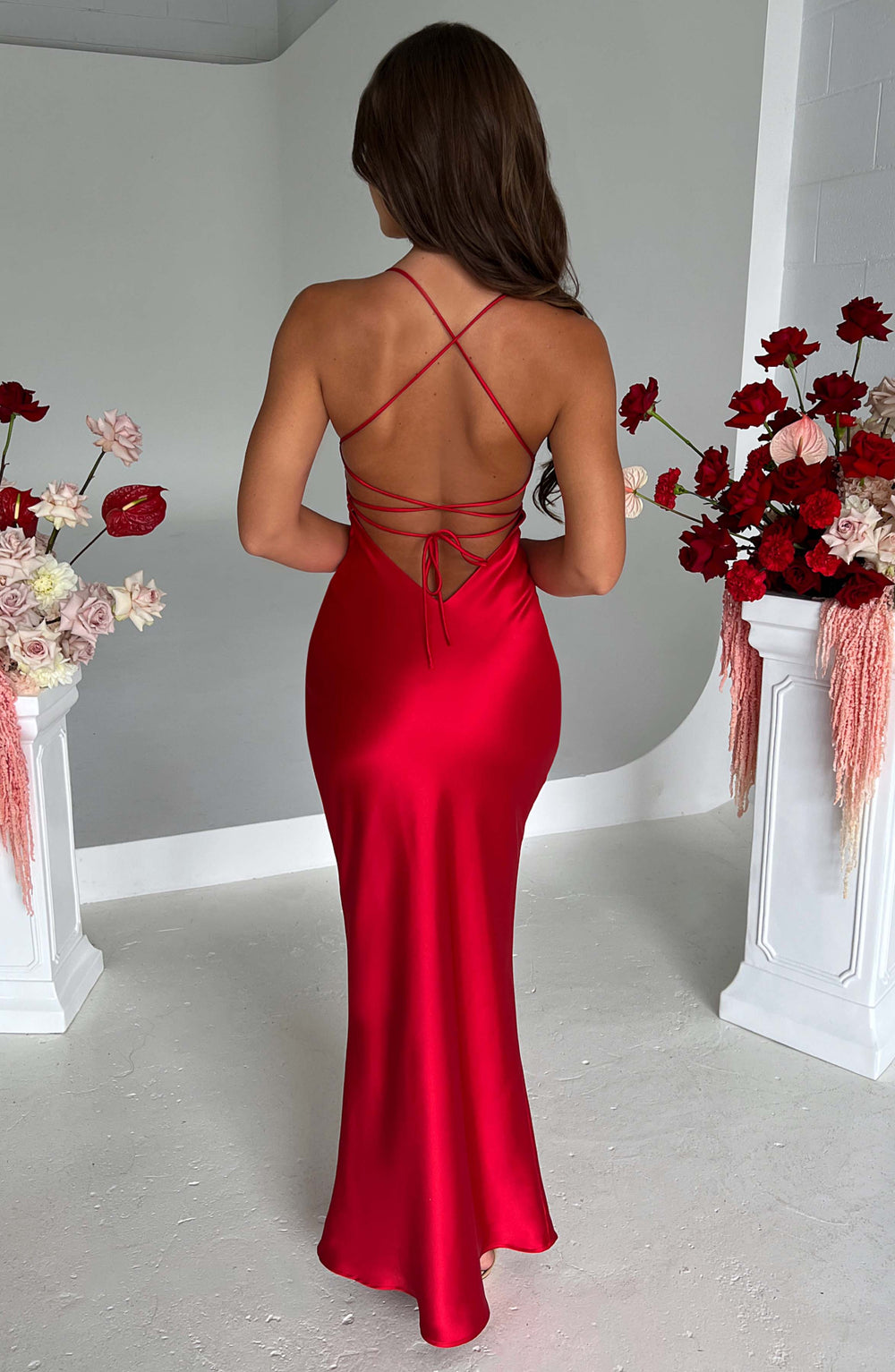 Nolamira Maxi Dress in Red by Clandour, product photo 2