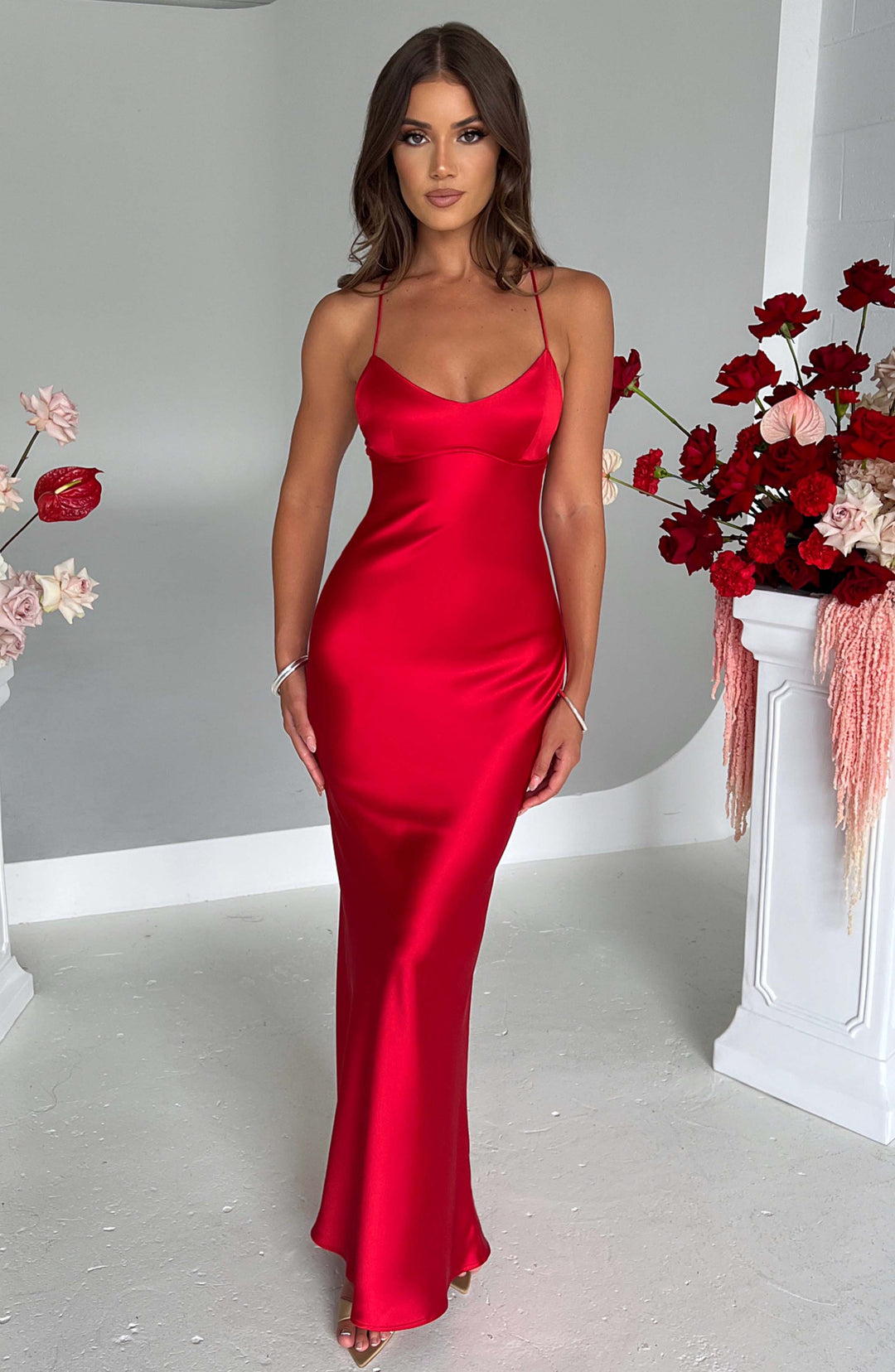 Nolamira Maxi Dress in Red by Clandour, product photo 5