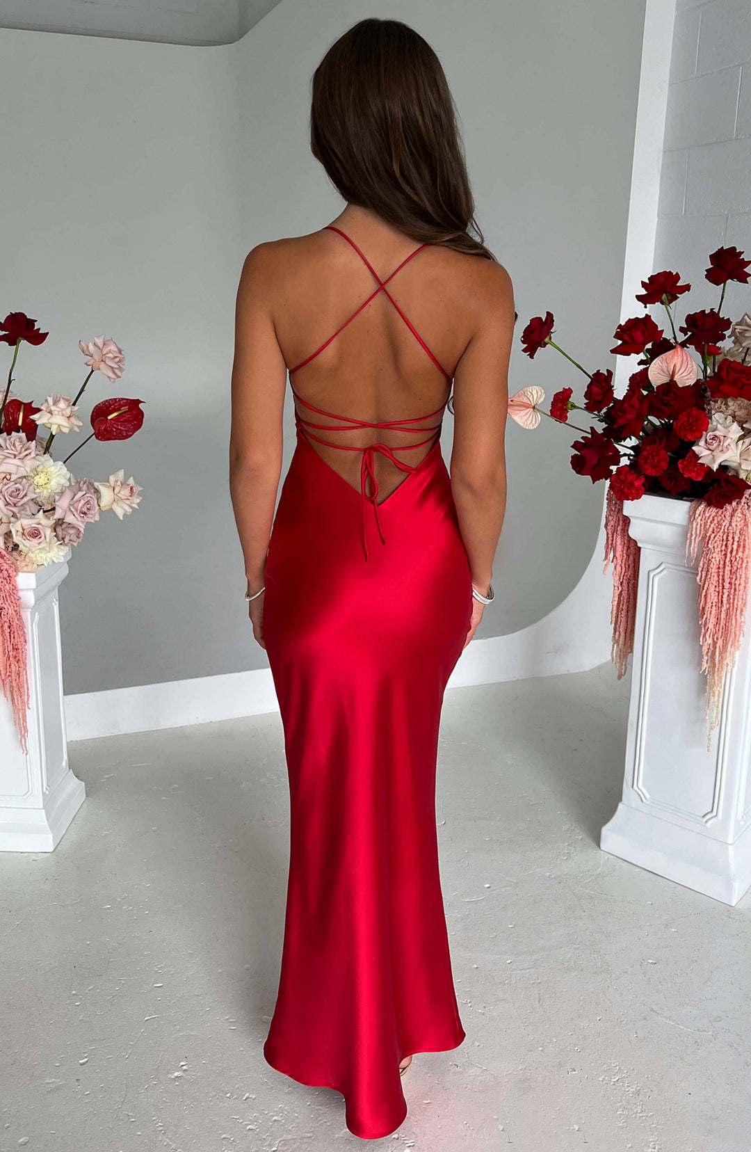 Nolamira Maxi Dress in Red by Clandour, product photo 6