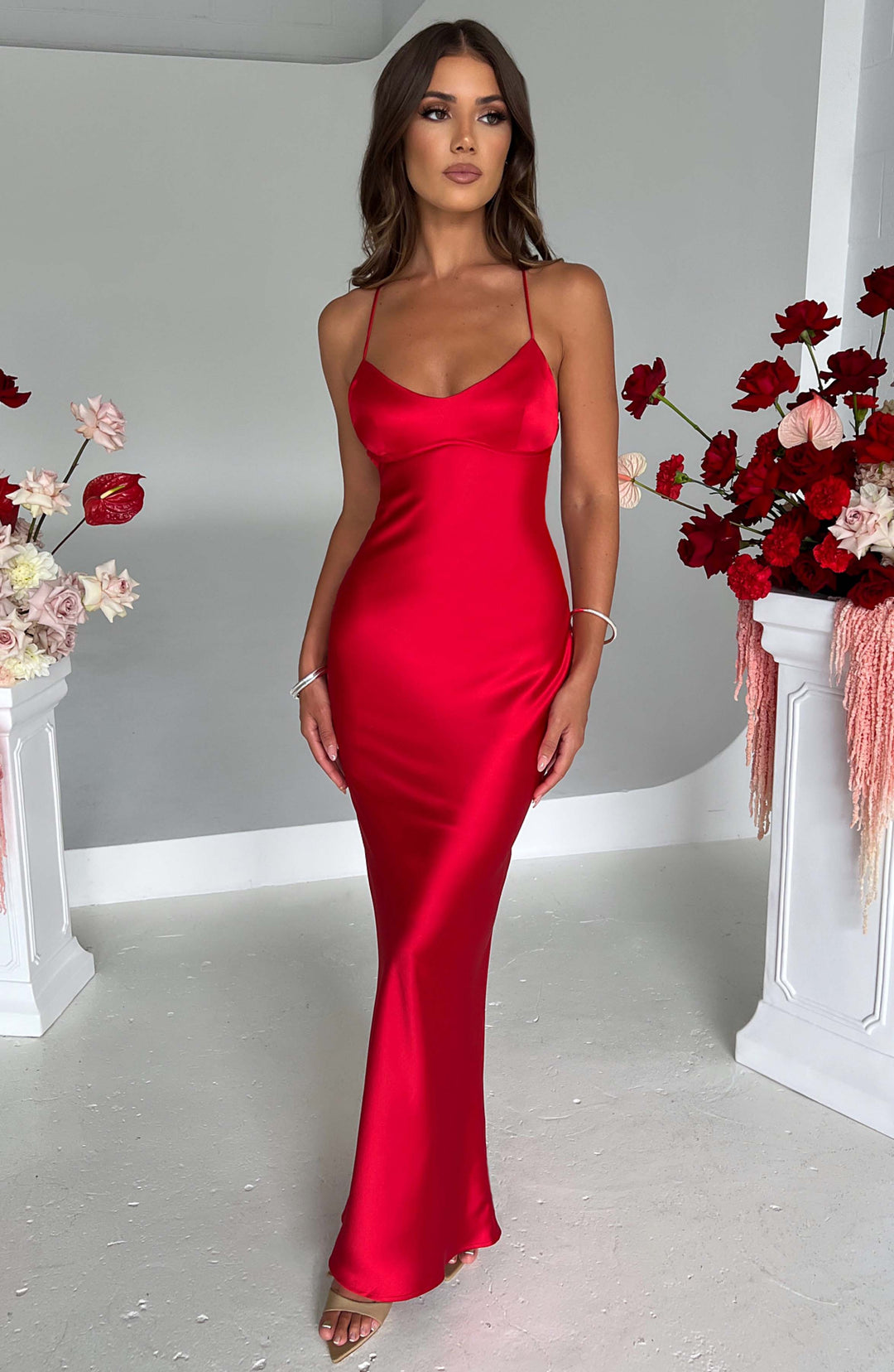 Nolamira Maxi Dress in Red by Clandour, product photo 7