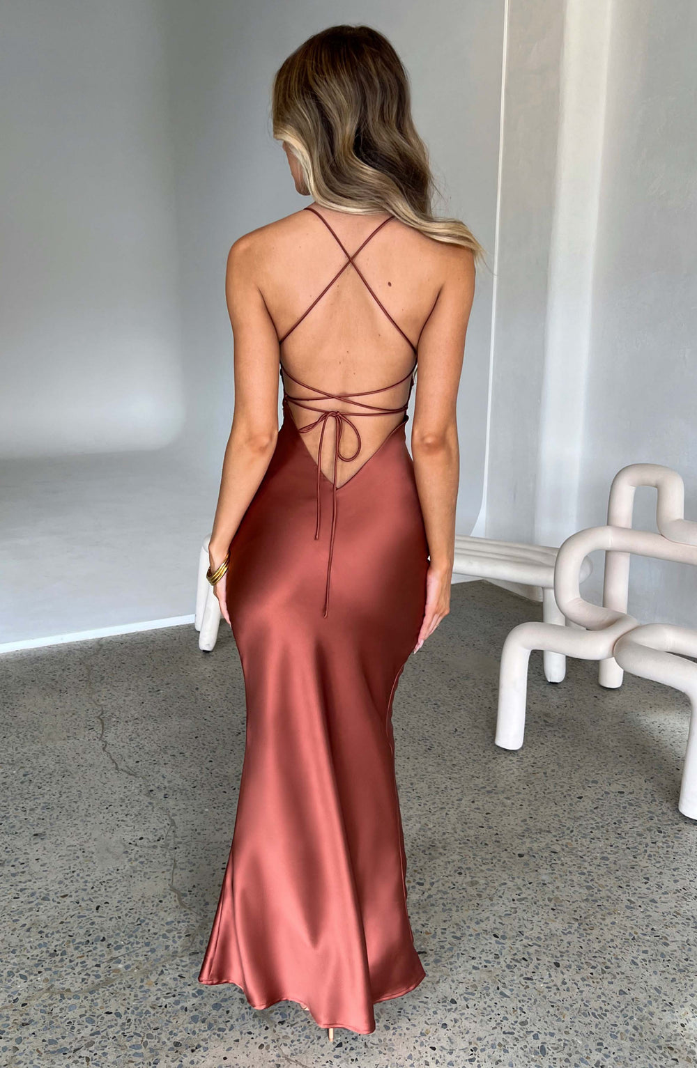 Nolamira Maxi Dress in Rust by Clandour, product photo 2