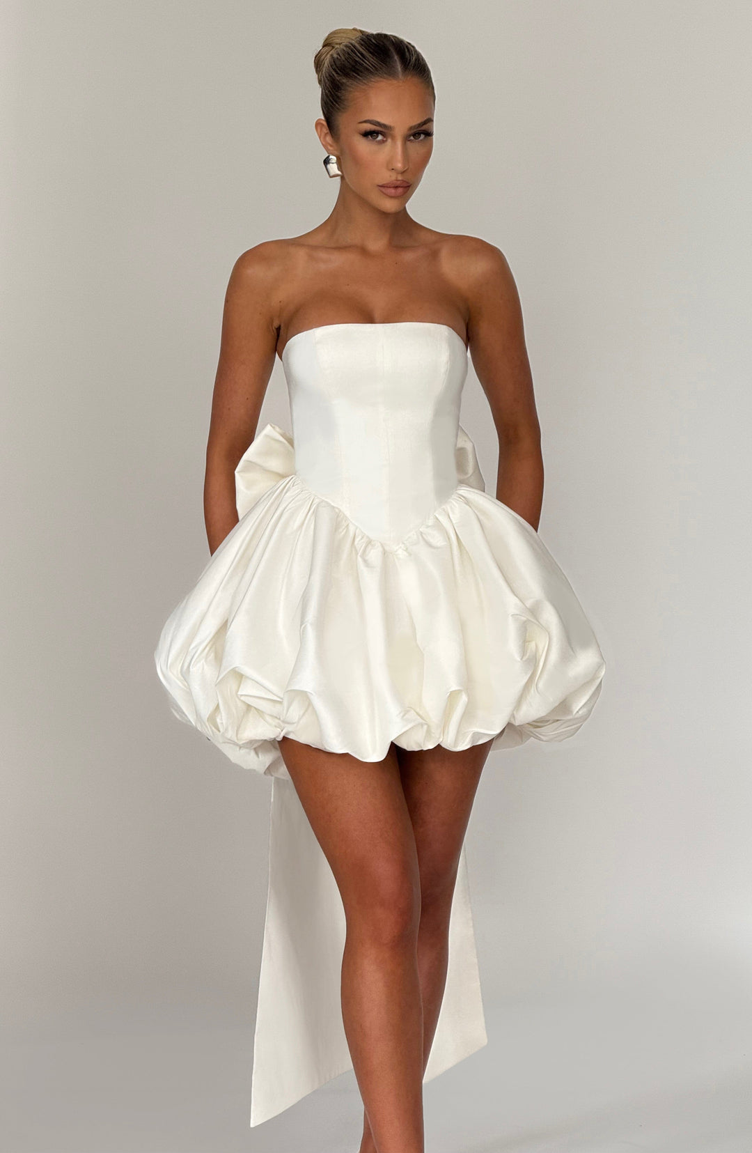 Nolanna Mini Dress in Ivory by Clandour, product photo 1