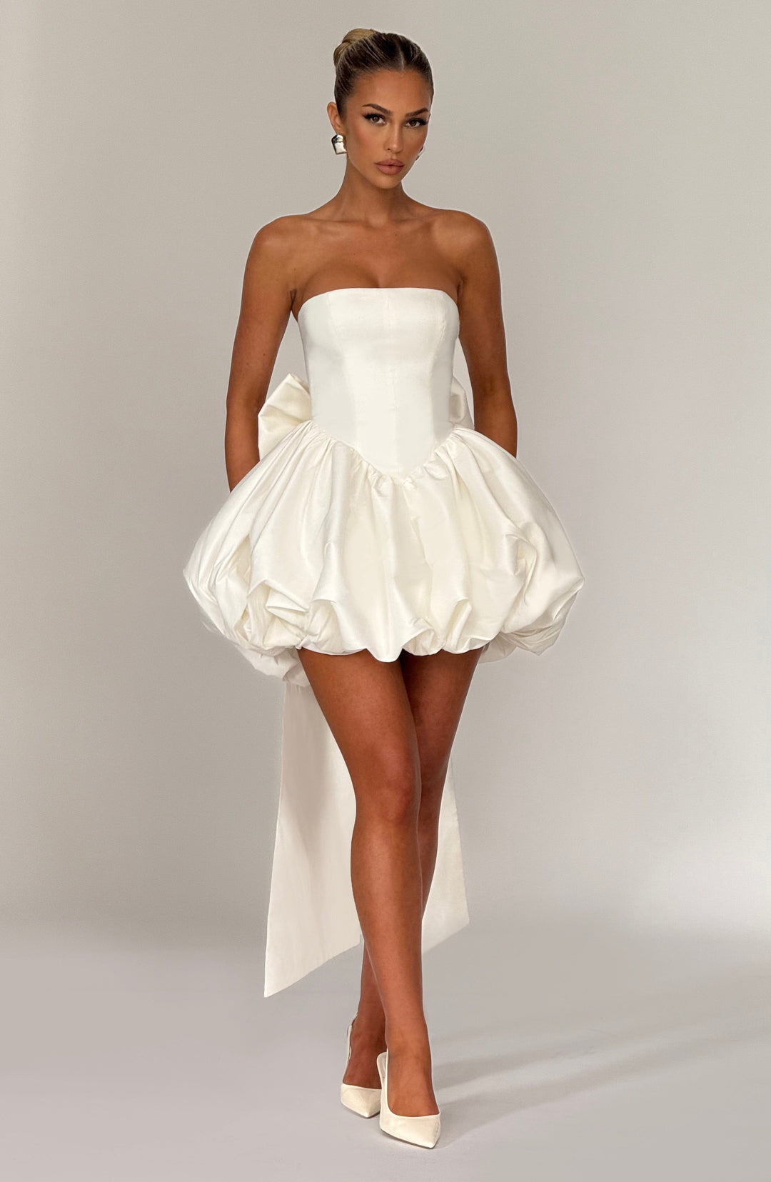 Nolanna Mini Dress in Ivory by Clandour, product photo 3