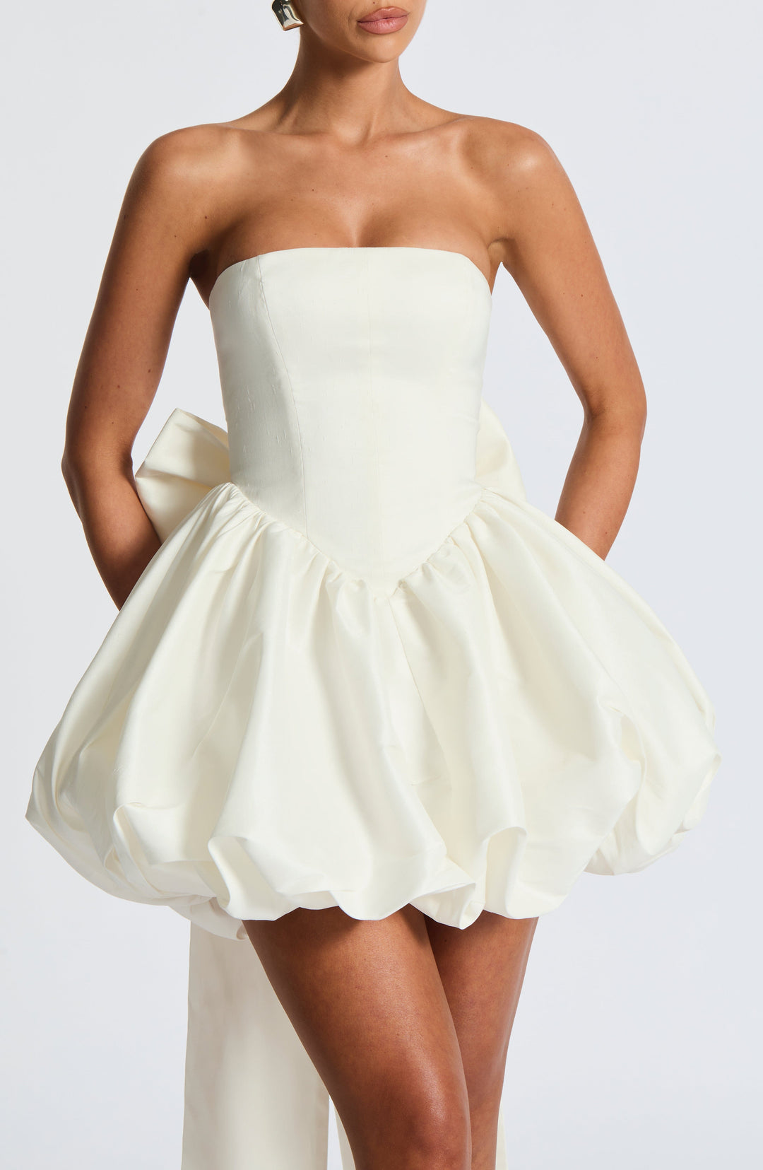 Nolanna Mini Dress in Ivory by Clandour, product photo 5
