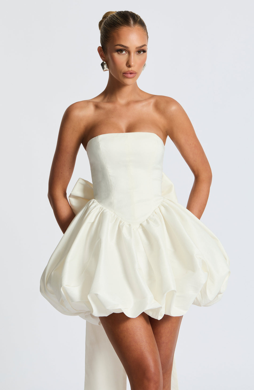 Nolanna Mini Dress in Ivory by Clandour, product photo 6