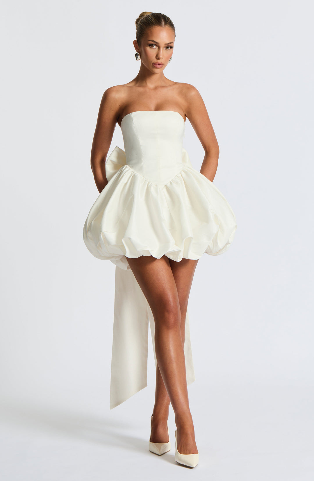 Nolanna Mini Dress in Ivory by Clandour, product photo 9