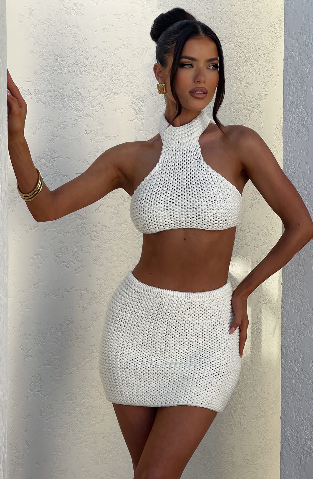 Nolanora Mini Skirt in Ivory by Clandour, product photo 3