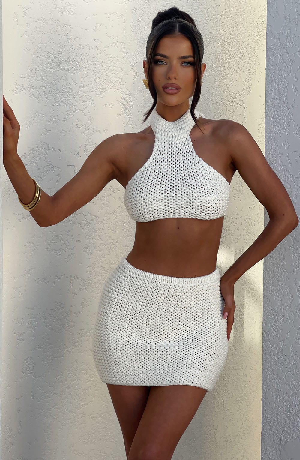 Nolanora Mini Skirt in Ivory by Clandour, product photo 12