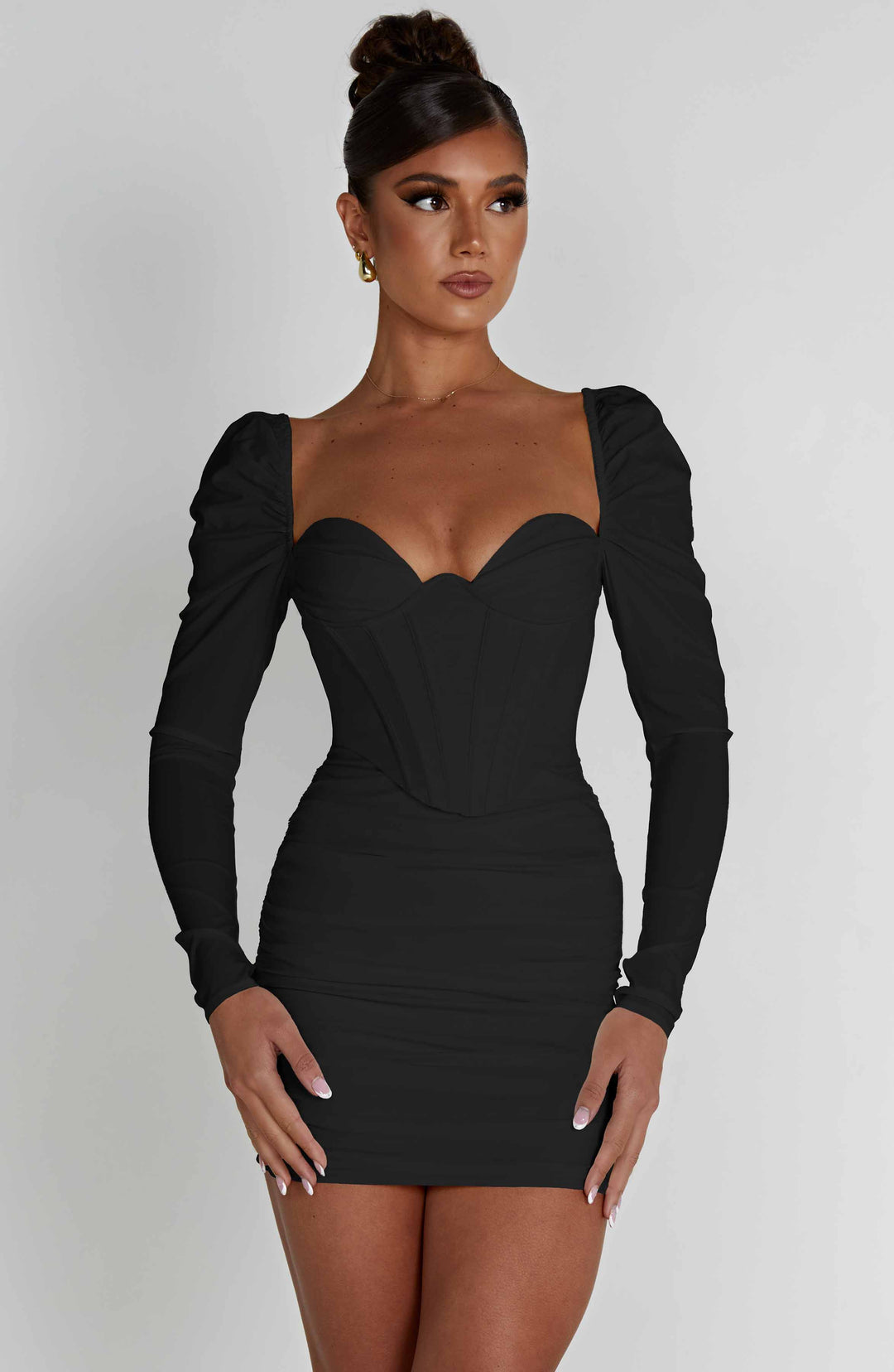 Nolaola Mini Dress in Black by Clandour, product photo 1