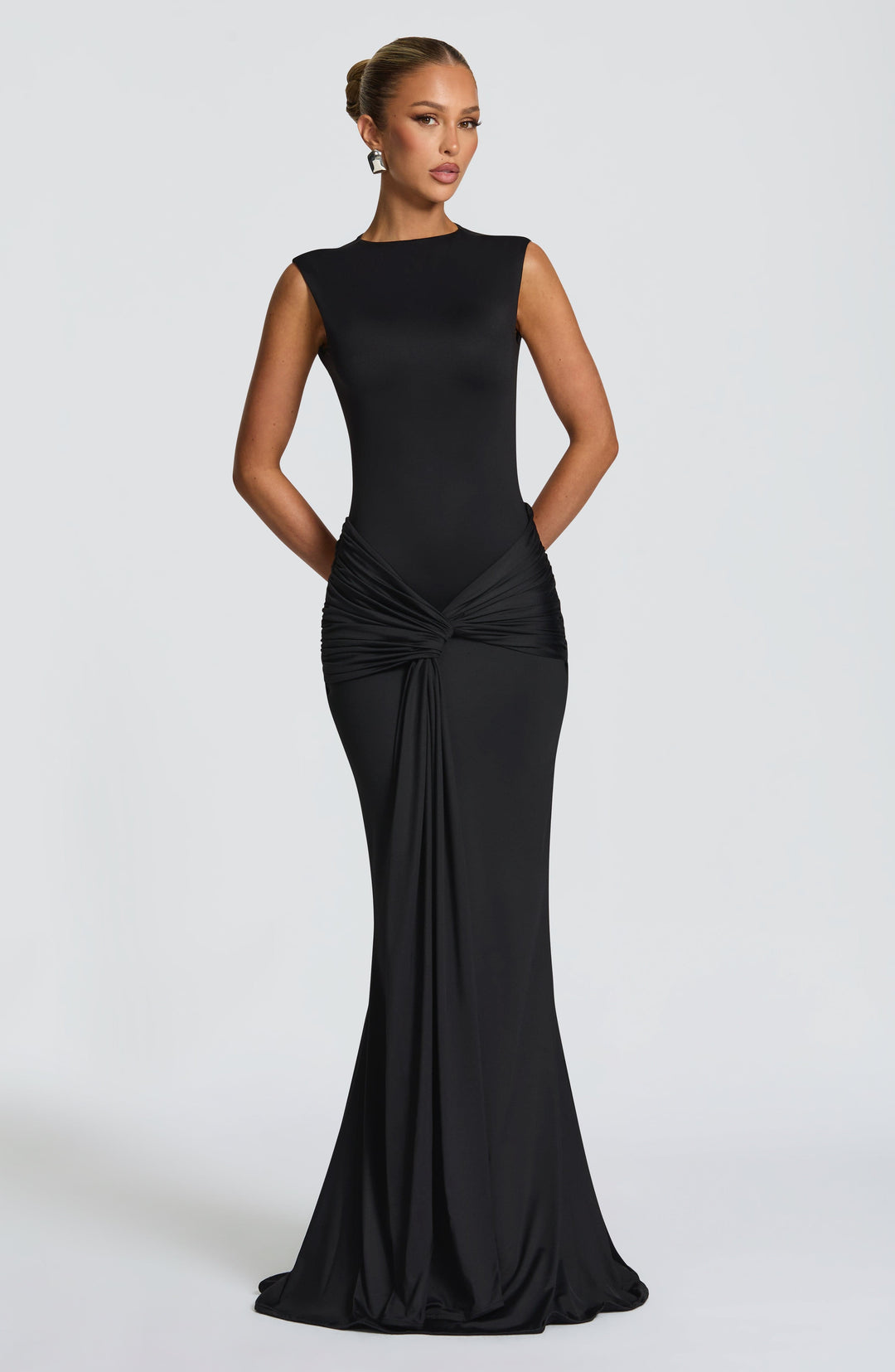 Nolaora Maxi Dress in Black by Clandour, product photo 1