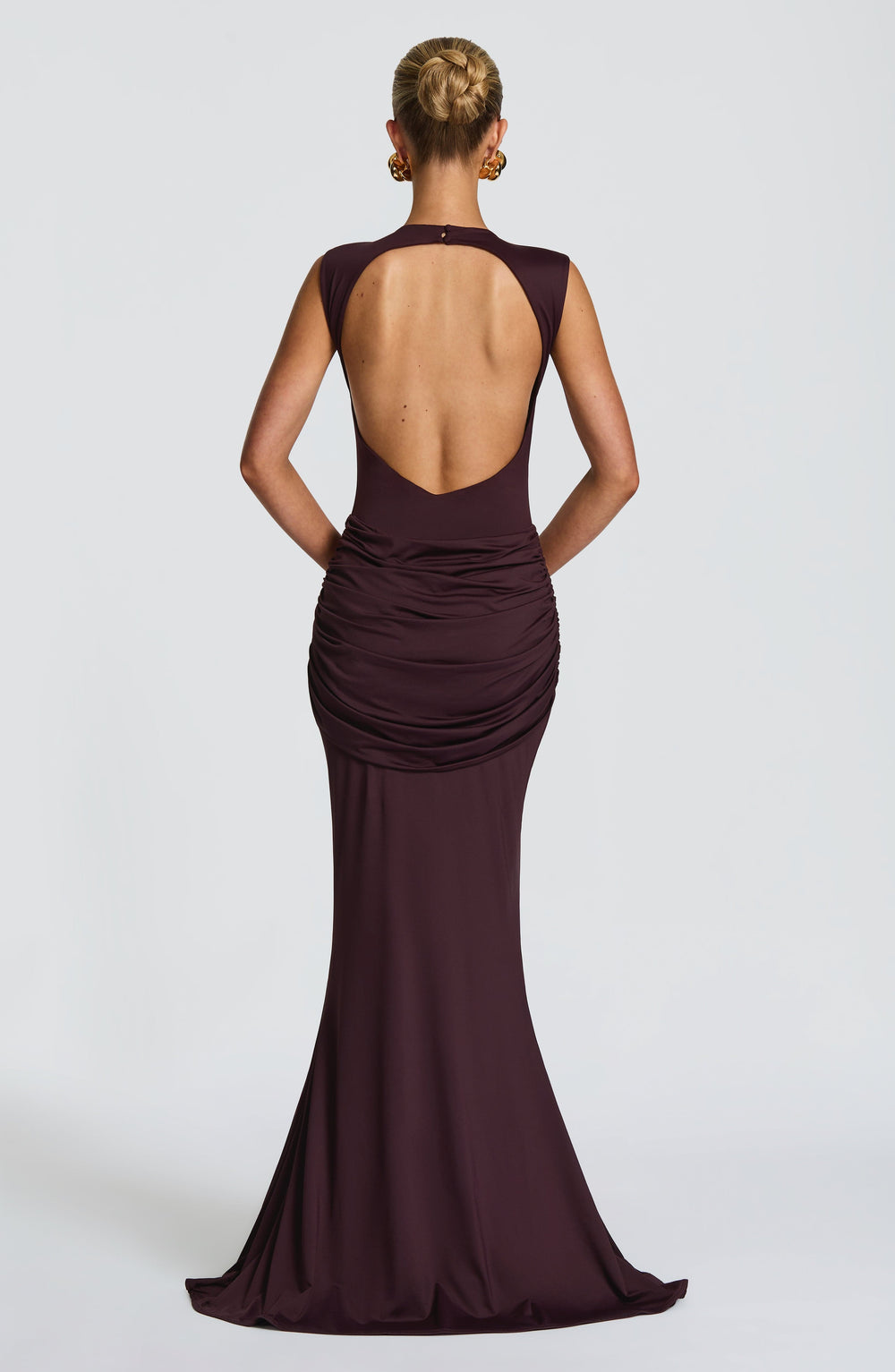 Nolaora Maxi Dress in Plum by Clandour, product photo 2