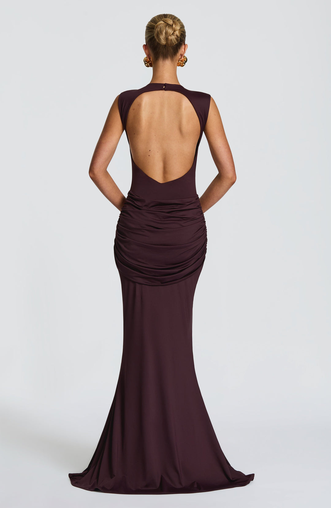 Nolaora Maxi Dress in Plum by Clandour, product photo 2