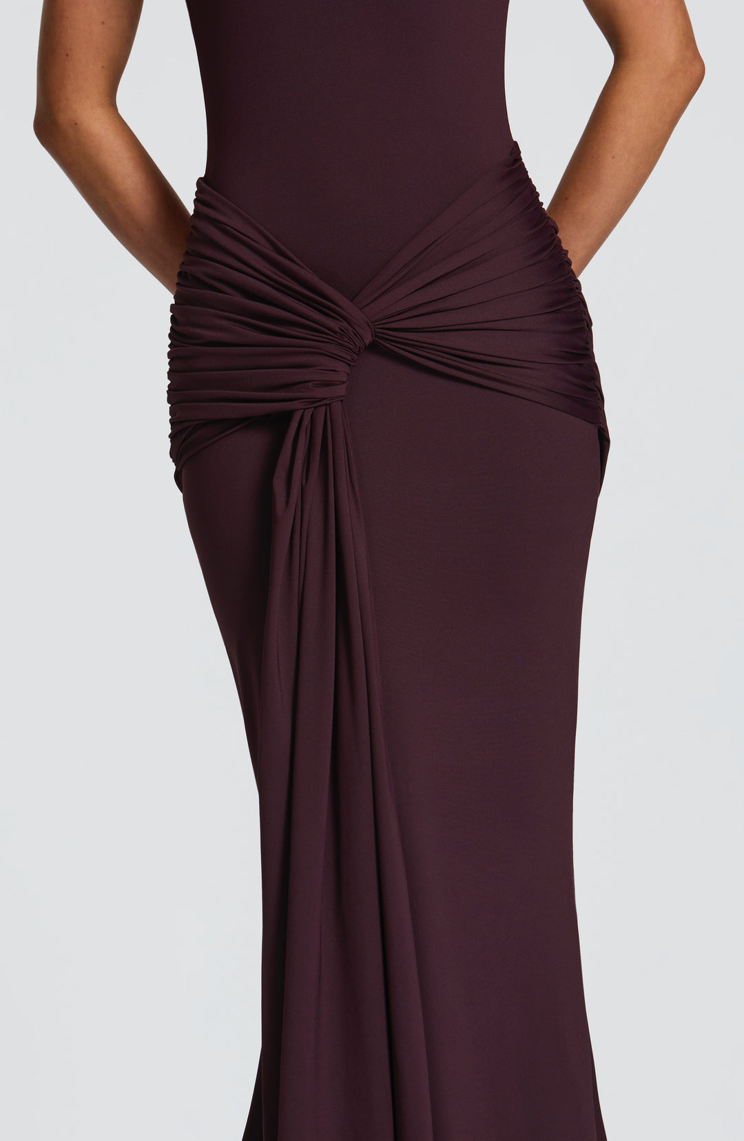 Nolaora Maxi Dress in Plum by Clandour, product photo 4