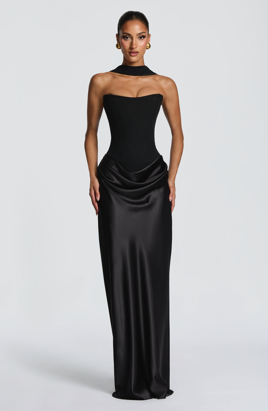Nolaoria Maxi Dress in Black by Clandour, product photo 1