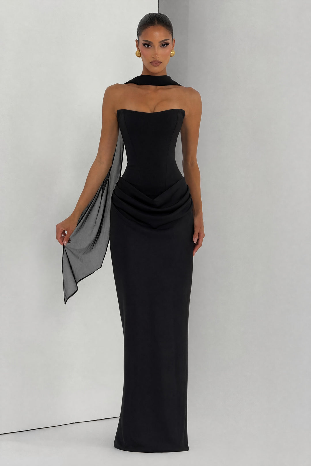 Clandour | Nolaoria Maxi Dress - Black - product photo 6