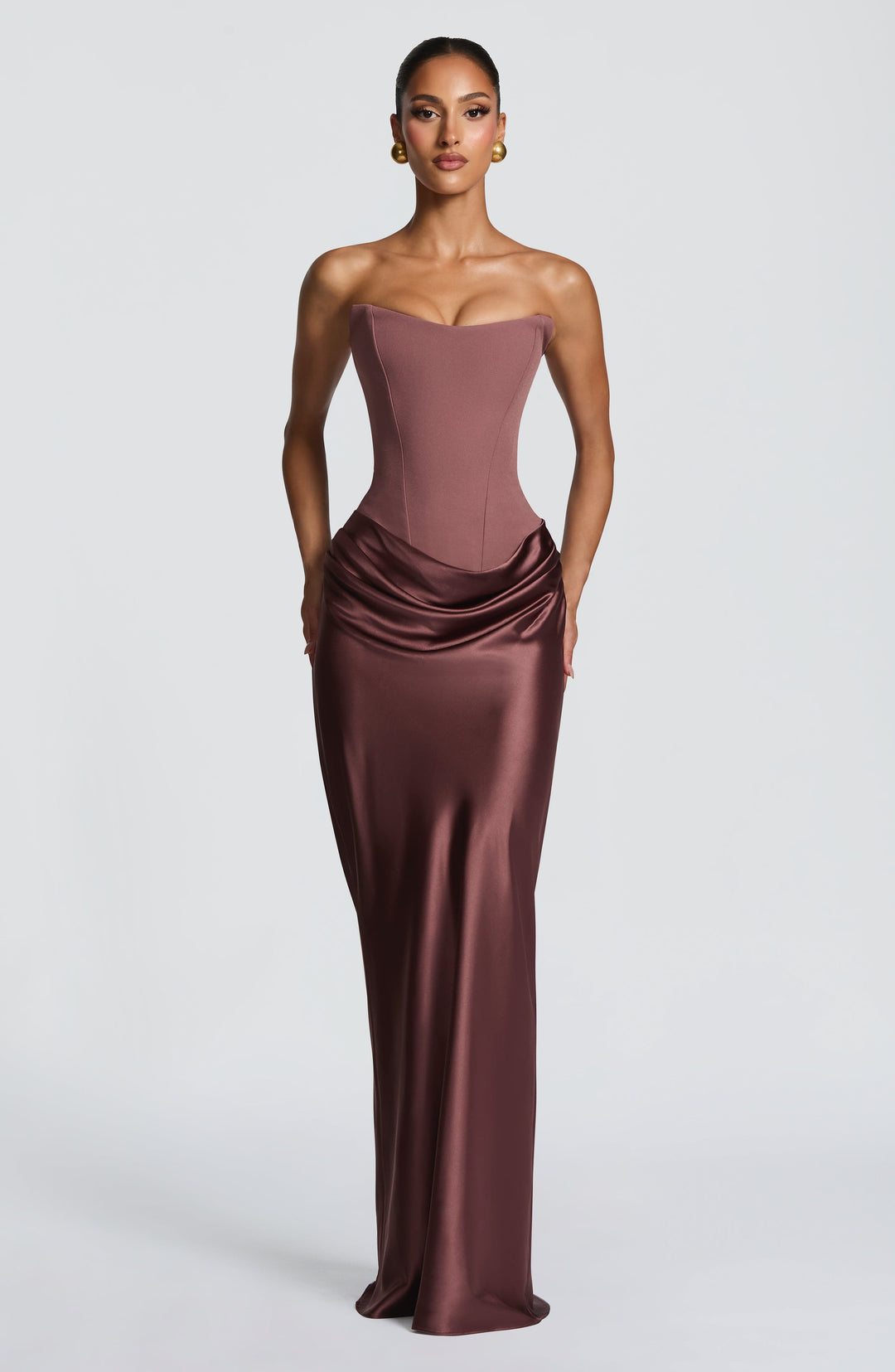 Nolaoria Maxi Dress in Dusty Rose by Clandour, product photo 1