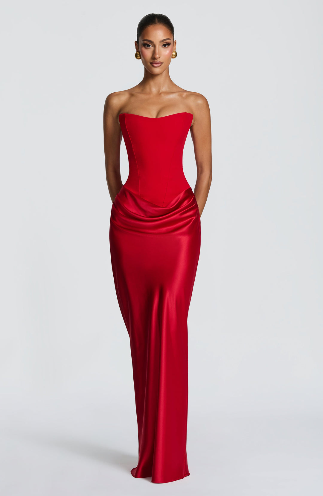 Nolaoria Maxi Dress in Red by Clandour, product photo 6
