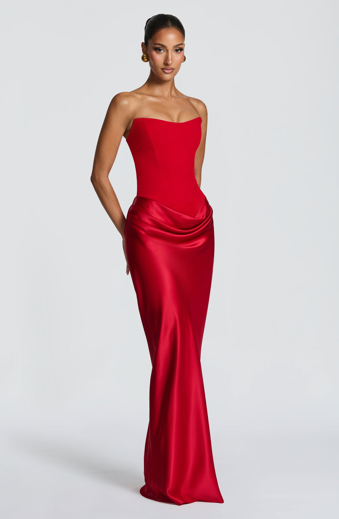 Nolaoria Maxi Dress in Red by Clandour, product photo 7