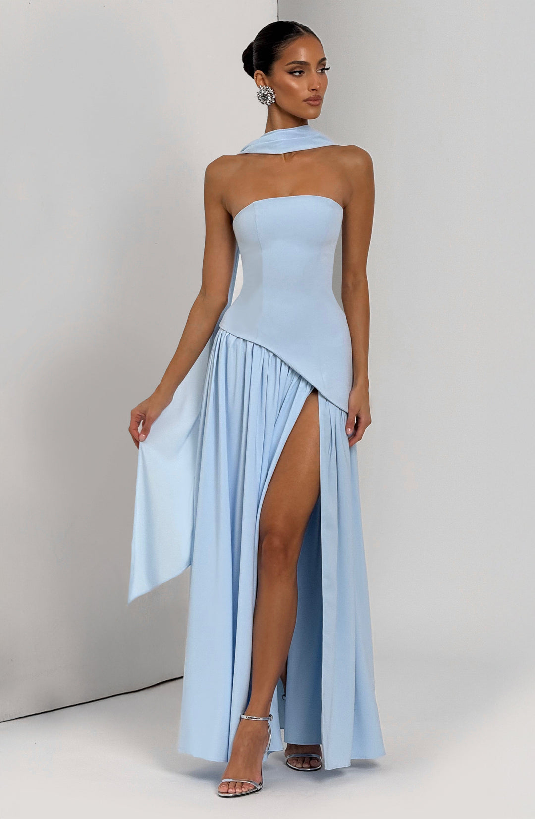Nolavieve Maxi Dress in Baby Blue by Clandour, product photo 7