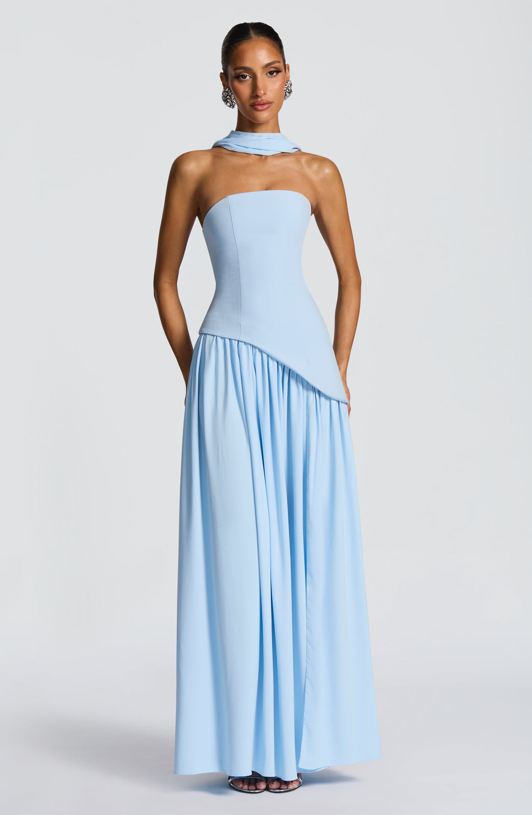 Nolavieve Maxi Dress in Baby Blue by Clandour, product photo 8
