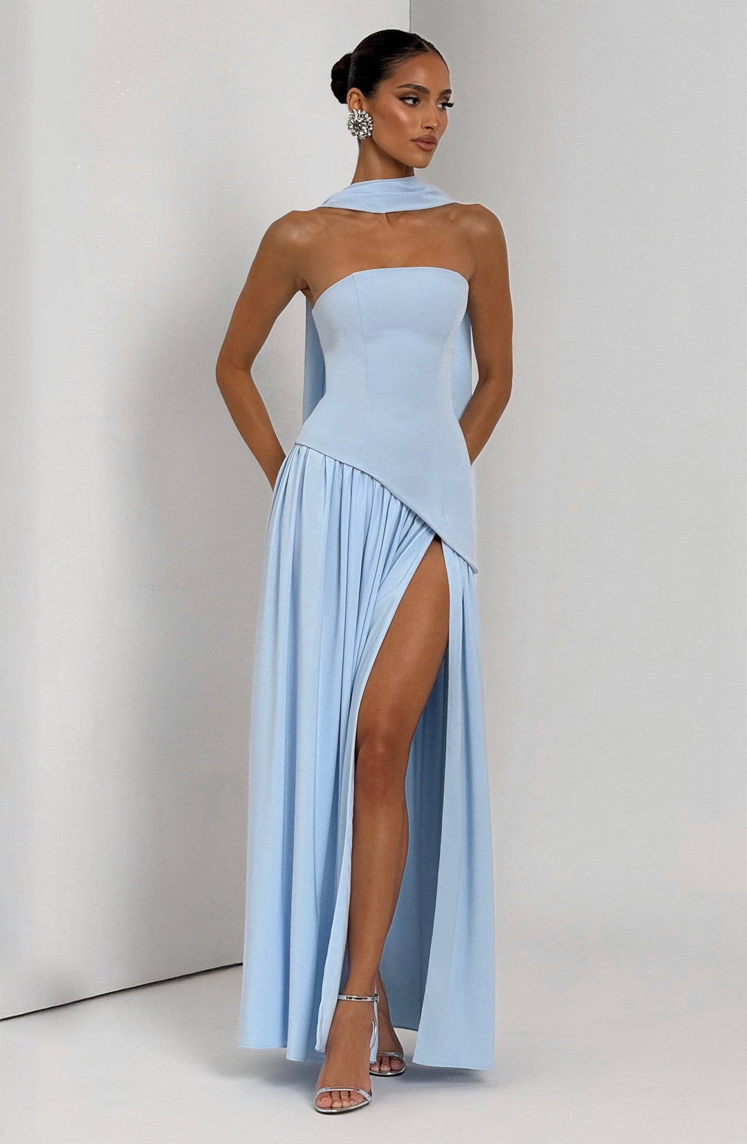 Nolavieve Maxi Dress in Baby Blue by Clandour, product photo 13