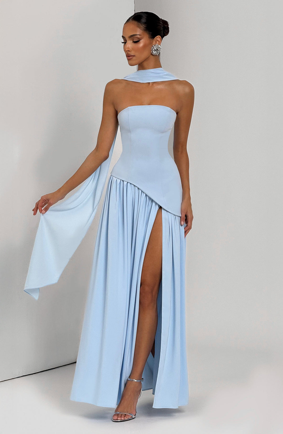 Nolavieve Maxi Dress in Baby Blue by Clandour, product photo 14