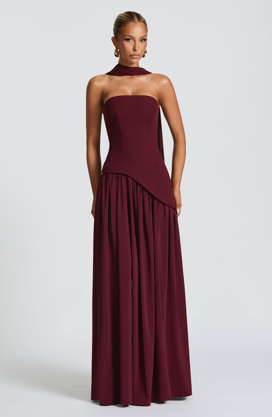 Nolavieve Maxi Dress in Cherry Lacquer by Clandour, product photo 7