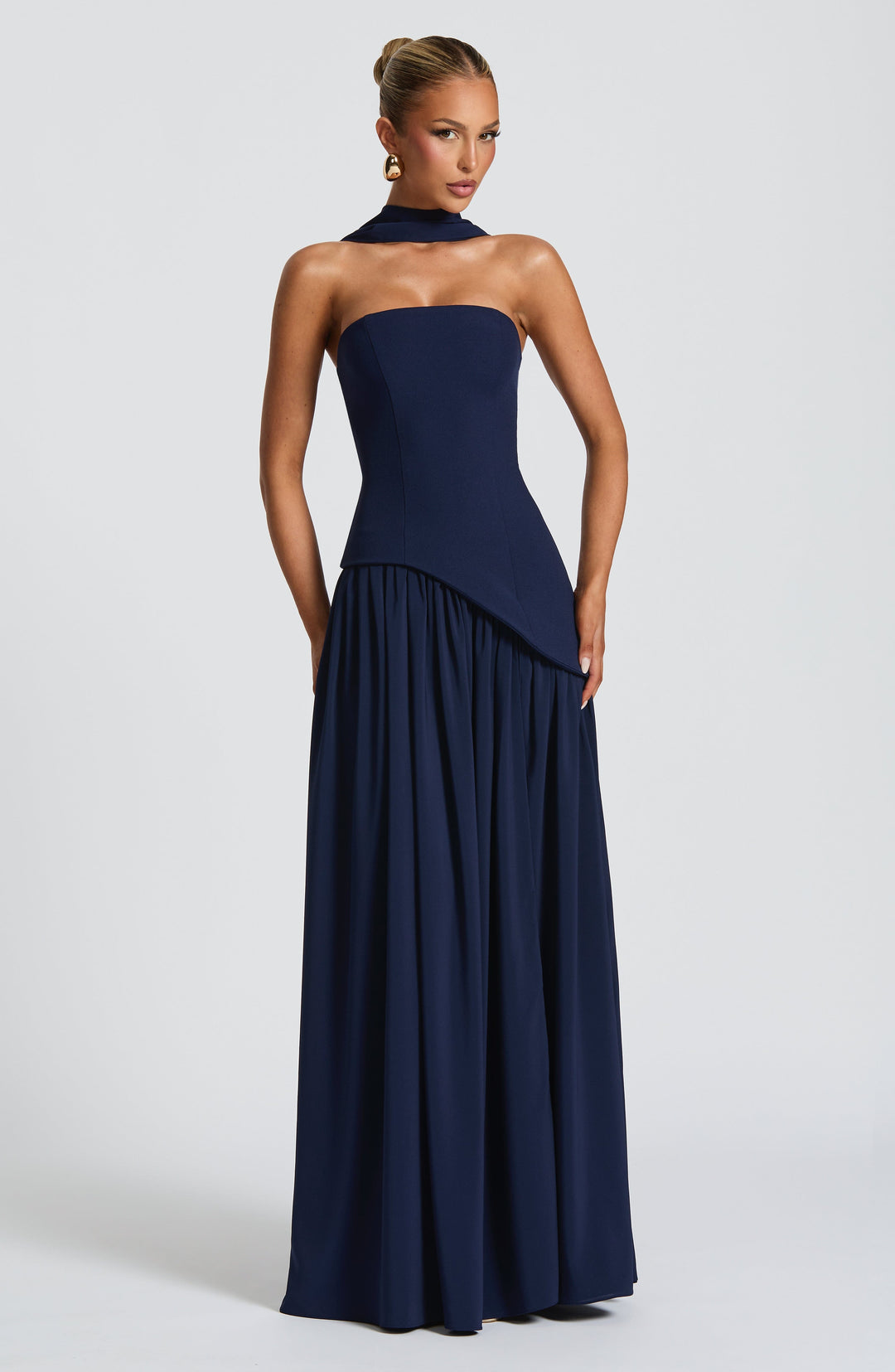Nolavieve Maxi Dress in Navy by Clandour, product photo 4