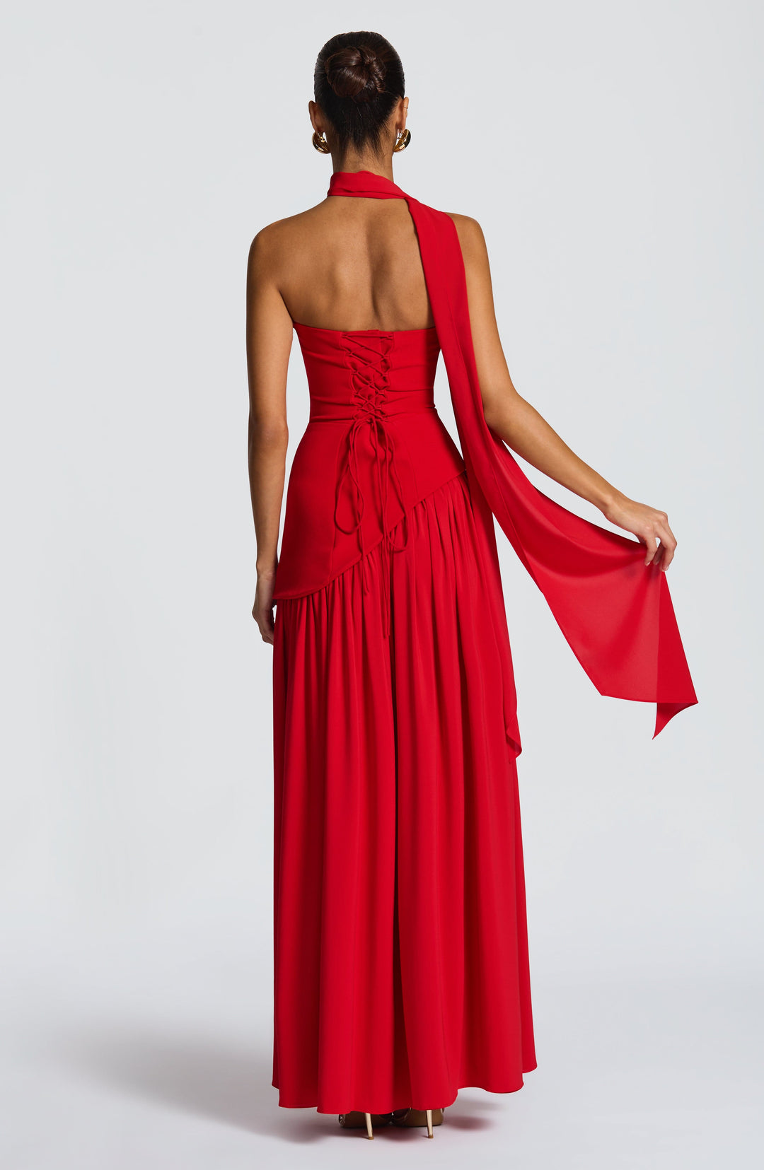 Nolavieve Maxi Dress in Red by Clandour, product photo 3