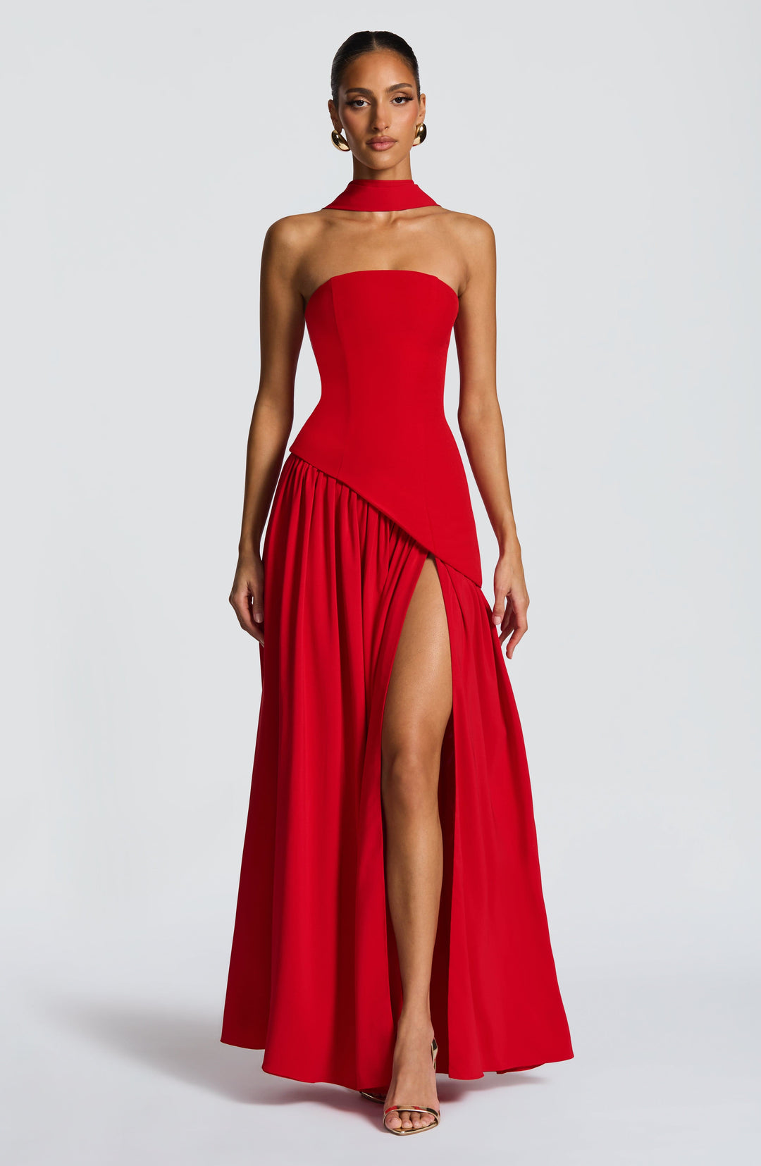 Nolavieve Maxi Dress in Red by Clandour, product photo 5