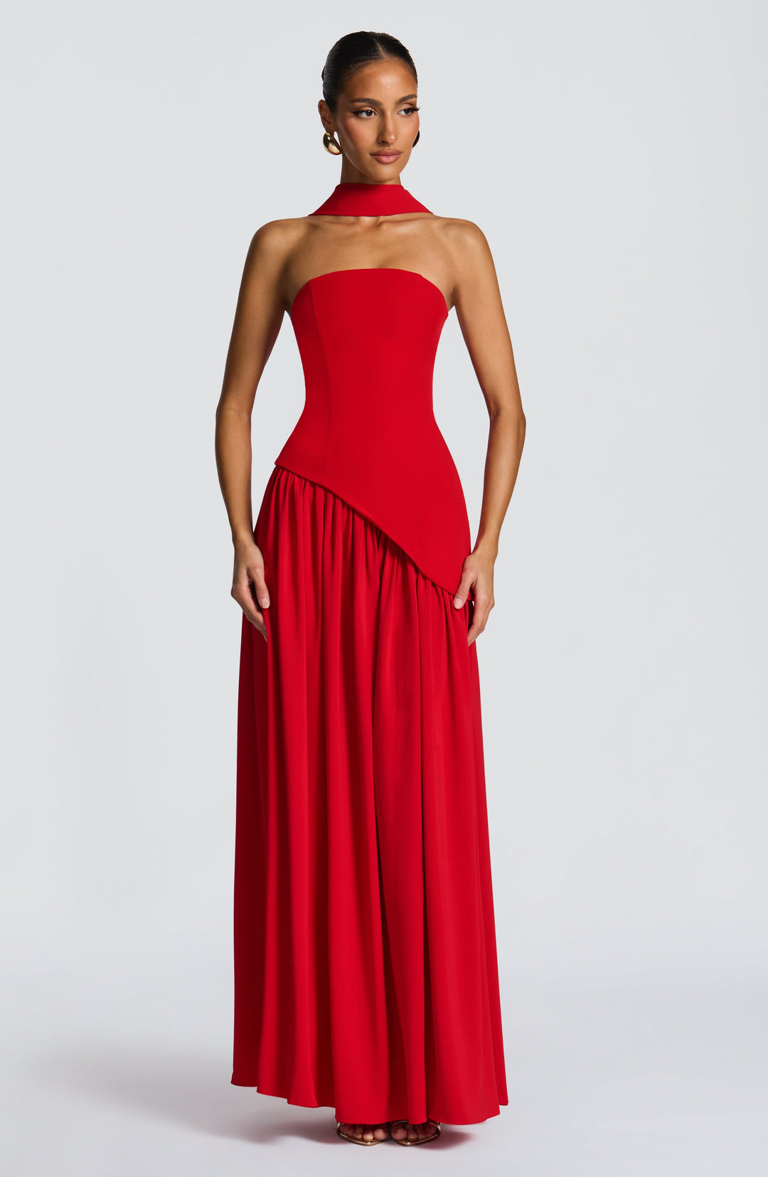 Nolavieve Maxi Dress in Red by Clandour, product photo 6